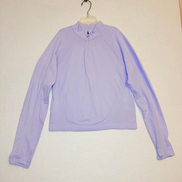 Athleta Other - Athleta Girl Power Up Seamless Half Zip Top XL 14 Purple Fall